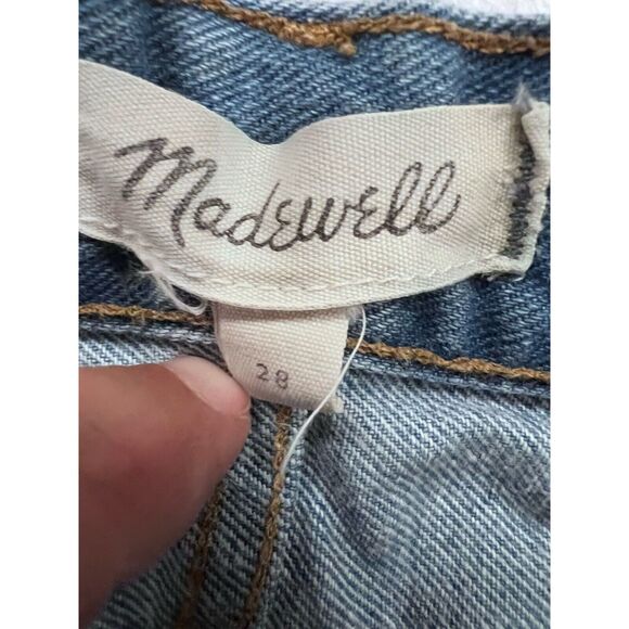 Madewell Denim Shorts Womens 28 10” Rise Raw Hem Distressed 100%‎ Cotton Shortie - Picture 5 of 6